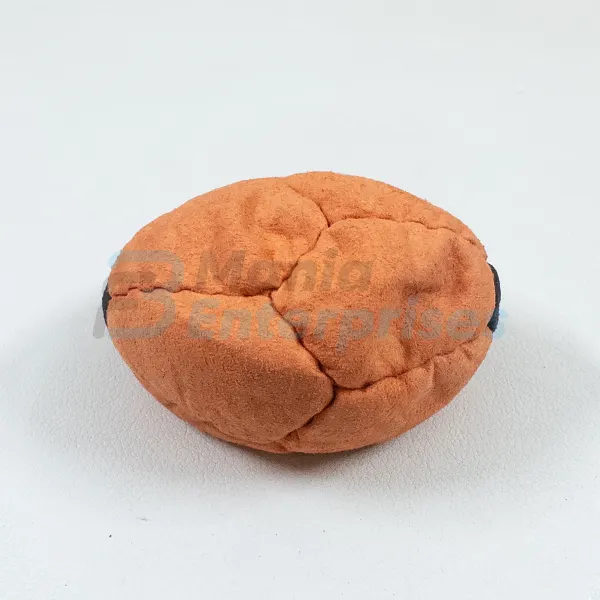 Two Color 12 Panel Footbag, Style 3 FBG-1016 in orange synthetic suede